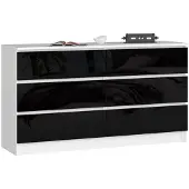 NORE Lipasto K140, 6 laatikkoa, valkoinen/harmaa