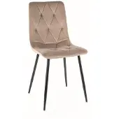 Signal Meble Ruokailutuolisarja Signal Tom Velvet, 4 tuolia, beige/musta