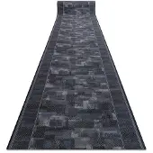 Rugsx Alfombra de pasillo con refuerzo de goma TRIBE antracita 80cm 80x500 cm