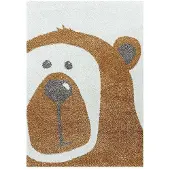 Yellow Tipi Matto lastenhuoneeseen, Big Teddy, 120x170x1cm, ruskea