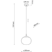 TK Lighting Riippuvalaisin lasi Vibe , himmennettävä, Valkoinen/opaali, Olohuone/ruokailutila, Lasi, Moderni