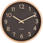 Karlsson KA5851BK Pure Wood Grain Small Black seinäkello 22 cm