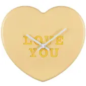 Karlsson Wall Clock Heart Candy Soft Yellow - Yellow - H:27CM