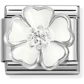Nomination Composable Classic Silvershine symbols WHITE white peach blossom 330321/15