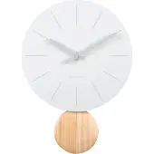Karlsson seinäkello Arlo Pendulum matt white KA5967WH