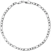 Mockberg Thin figaro rannekoru hopeanvärinen small MO398