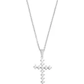 Lykken Crosses ristikaulakoru zirkonioilla 15 x 24 mm