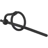 Penisplug - silikoninen virtsaputkidilaattori terssirenkaalla 0,6mm - musta