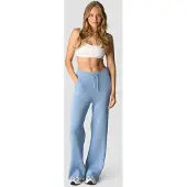 ICANIWILL Soft Knit Oversized Pants Light Blue