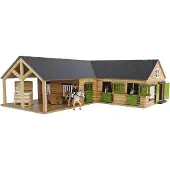 Kids Globe - Horse Corner Stable with 3 Boxes and Storage 1:24