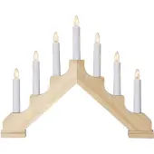 Star Trading Adventtikynttilänjalka ADA, 7xE10 valo, luonnonpuu, sisäkäyttöön, IP20
