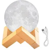 Hobby Hall Pöytävalaisin Led Moon, valkoinen, 120 mm