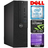 Dell Tietokone 3050 SFF i3-7100 8GB 256SSD M.2 NVME GT1030 2GB WIN10Pro