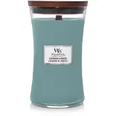 Woodwick Evergreen Cashmere tuoksukynttilä sisältää puusydämen 610 g