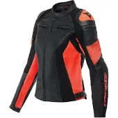 Dainese Racing 4 Naiset Nahkatakki Musta/Punainen Naiset, size 42