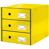 Leitz vetolaatikosto Click & Store 3-ltk WOW Keltainen