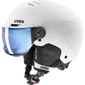 Uvex Rocket JR Visor, hiihtokypärä visiirillä, juniori, valkoinen