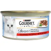 Gourmet 48x85g Luonnon naudanlihaa Diamant märkä kissoille