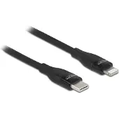 DeLOCK 86637, 1 m, Lightning, USB C, Uros, Uros, Musta