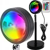 StoreXO RGB-pöytävalaisin auringonlaskuefektillä ja kaukosäätimellä