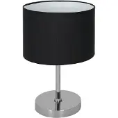 Milagro Casino pöytävalaisin 25cm E27 musta/kromi