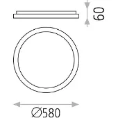 ACB Grace valaisin LED 50W musta ⌀580mm 4000K