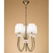 MANTRA Loewe riippuvalaisin 50cm antiikkimessinki 5xE14