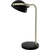 Grönlund Pivo pöytävalaisin USB-latausportilla E14 53cm musta/messinki
