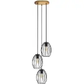 Briloner Waktu riippuvalaisin 3xE27 31,5cm musta/puu