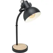 Eglo Lubenham pöytävalaisin E27 57cm musta/puu