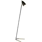 Sessak Aiden lattiavalaisin E27 150cm musta/messinki