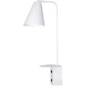 Grönlund Vigo USB seinävalaisin E27 70cm valkoinen