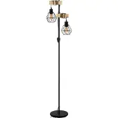 Eglo Townshend 5 lattiavalaisin 2xE27 166,5cm musta/puu