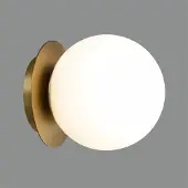 ACB Parma seinävalaisin IP44 E27 15cm opaali/antiikkikulta