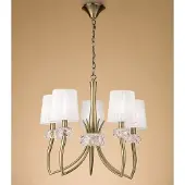 MANTRA Loewe riippuvalaisin 66cm antiikkimessinki 5xE14
