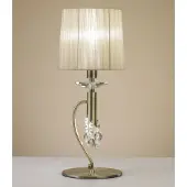 MANTRA Tiffany pöytävalaisin antiikkimes. 1 x E14, 1 x G9