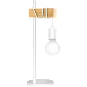 Eglo Townshend pöytävalaisin E27 50cm valkoinen/puu