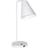 Grönlund Vigo USB pöytävalaisin E27 55cm valkoinen