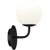 ACB Parma seinävalaisin E27 28cm IP44 mattamusta/opaali