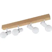 Eglo Townshend 3 spottivalaisin 4xE27 63cm valkoinen/puu