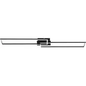 Briloner Led Frame, himmennettävä, Musta, Olohuone/ruokailutila, Metalli, Moderni