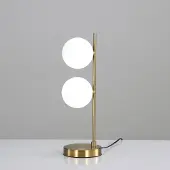 ACB Doris pöytävalaisin 2xG9 45cm antiikkikulta/opaali
