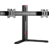 Alterzone Pro Duo -pelinäyttöjalusta kahdelle 17"-27" näytölle, musta