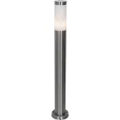 QAZQA Moderni ulkotolppavalaisin terästä opalisilla lasilla 80 cm IP44 - Rox