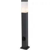 QAZQA Ulkovalaisin tummanharmaa 80 cm pistokkeella IP44 - Malios