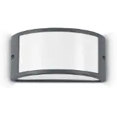 Ideal Lux Ulkoseinävalaisin Rex 1, himmennettävä, Musta, Alumiini,