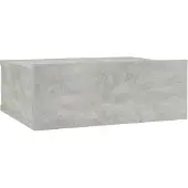 vidaXL Seinälle kiinnitettävä yöpöytä betoninharmaa 40x30x15 cm