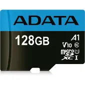 ADATA Premier 128 Gt MicroSDXC UHS-I Class 10 V10 A1 -muistikortti + SD-adapteri