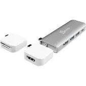 J5CREATE ULTRADRIVE Kit - USB-C Dual-Display Modulaarinen Telakka