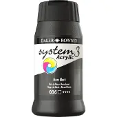 Taidepiste DR System 3 akryyli 036 Mars black - 500ml